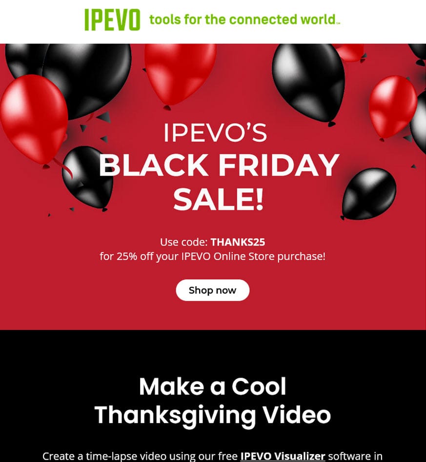 IPEVO’s Black Friday Sale!