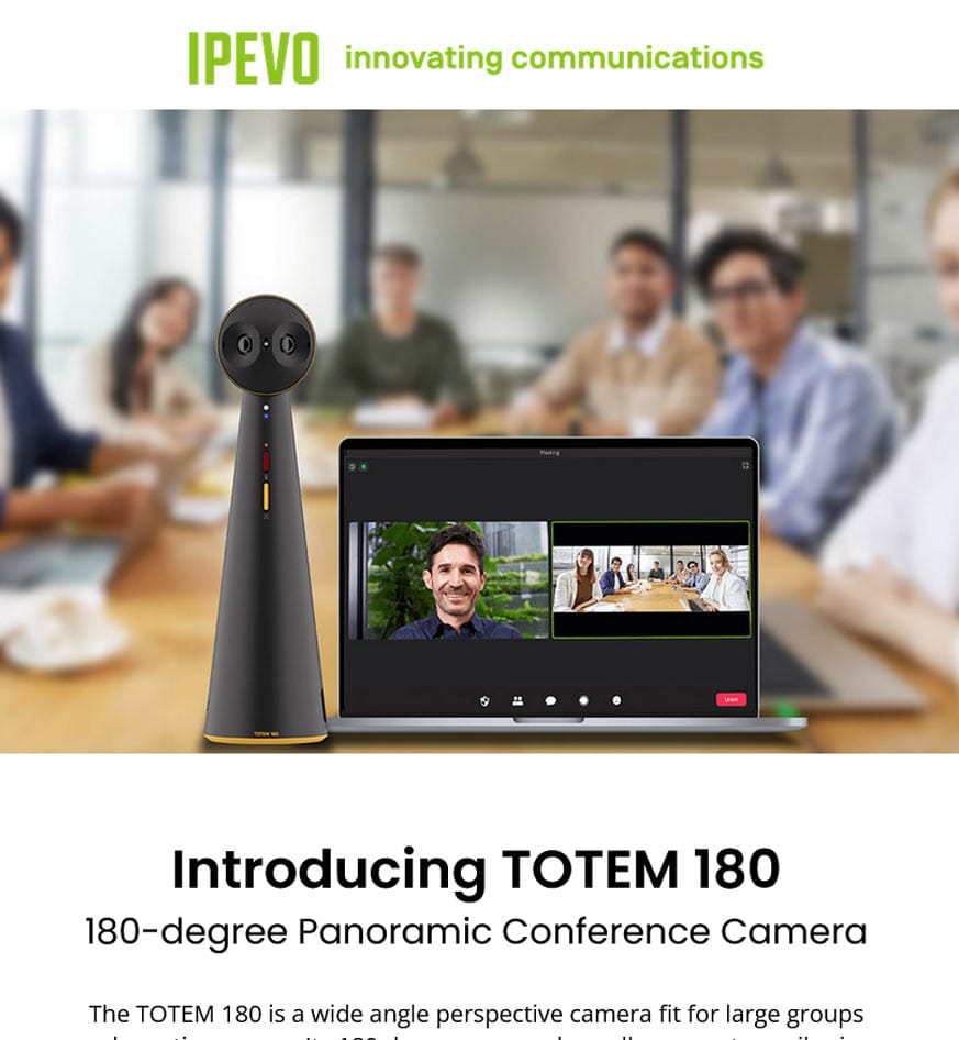Introducing TOTEM 180 - 180-degree Panoramic Conference Camera
