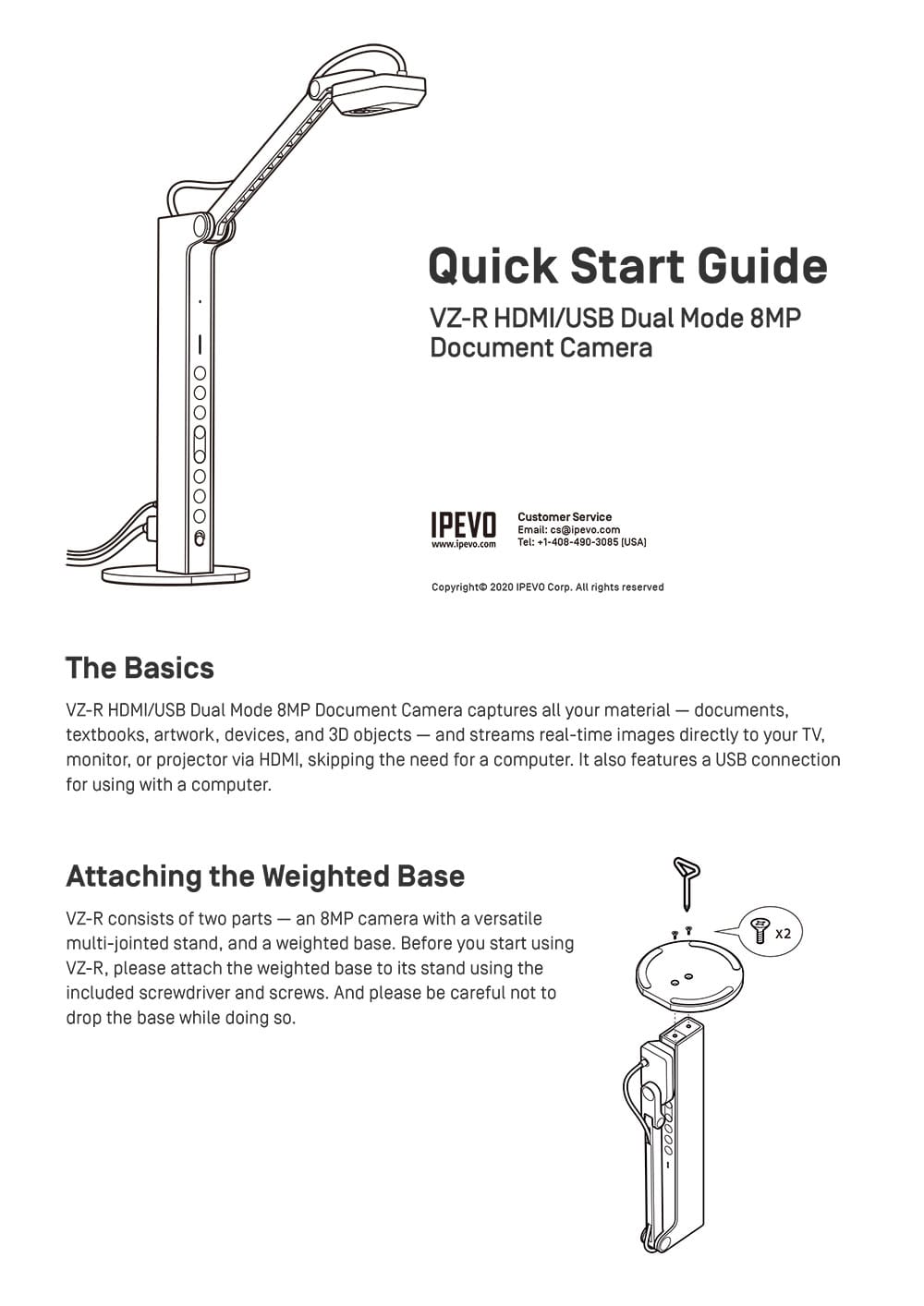 VZ-R Quick Start Guide